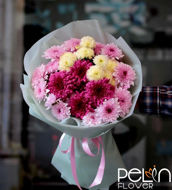 Renkli Krizantem Buket