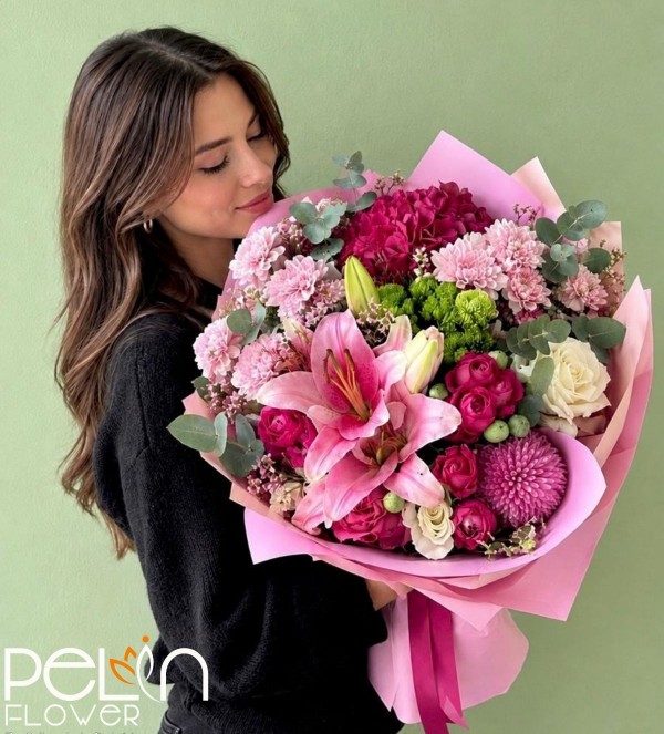 Pink Royal Lilyan Buket