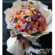 Delux Elite Buket Özel Ürün 51 İthal Renkli Gül