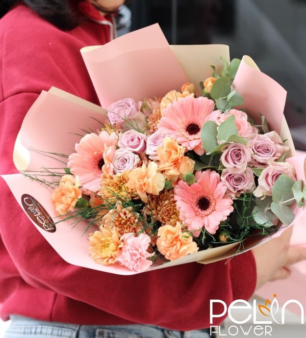 Rhapsody Deluxe Pastel Çiçekler Buketi