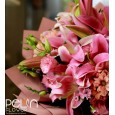 Pembe Lilyum Buketi ( Özel Dizayn Ürün )