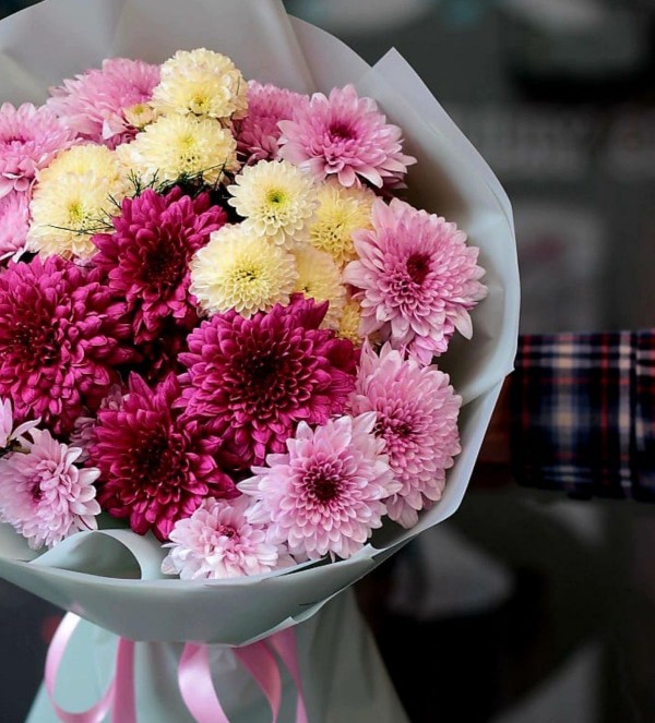Renkli Krizantem Buket