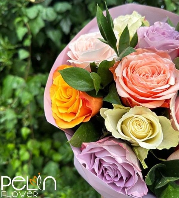 Rose Lover Renkli Gül Buketi